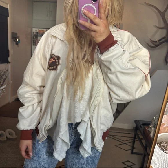 Super rare Heston NFR jacket 1986. This bomber fits so well and is so flattering